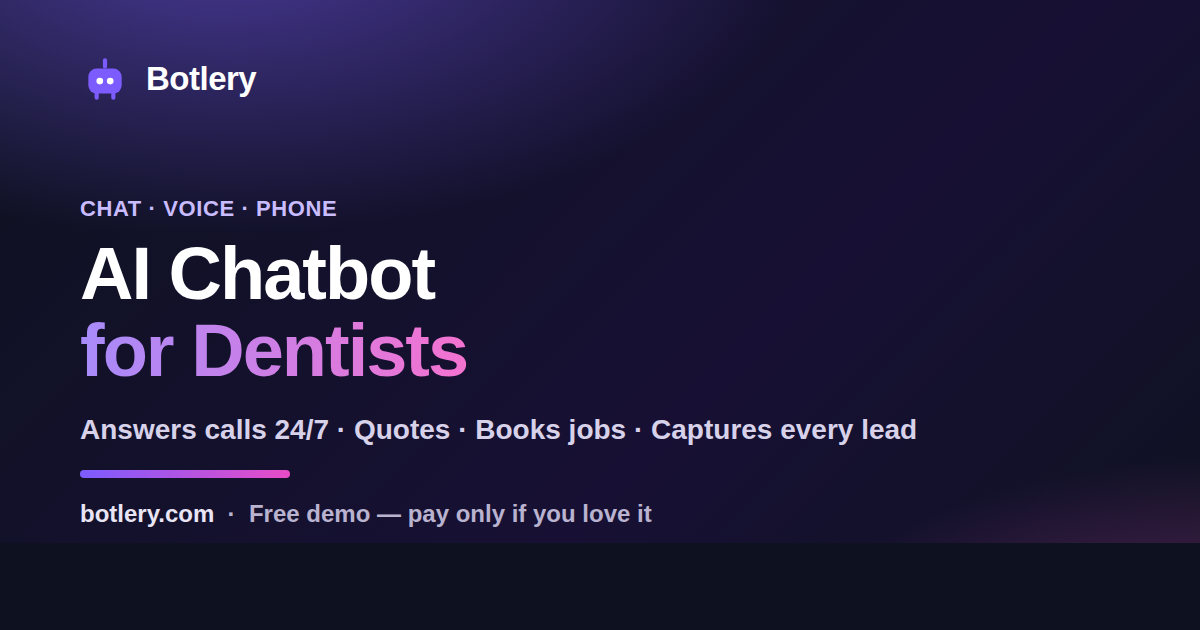 AI Chatbot for Dental Practices — Book More Patients 24/7