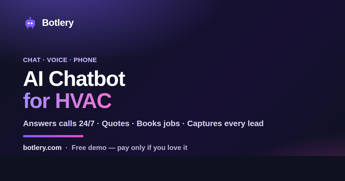 AI Chatbot for HVAC Companies — 24/7 Website Lead Capture