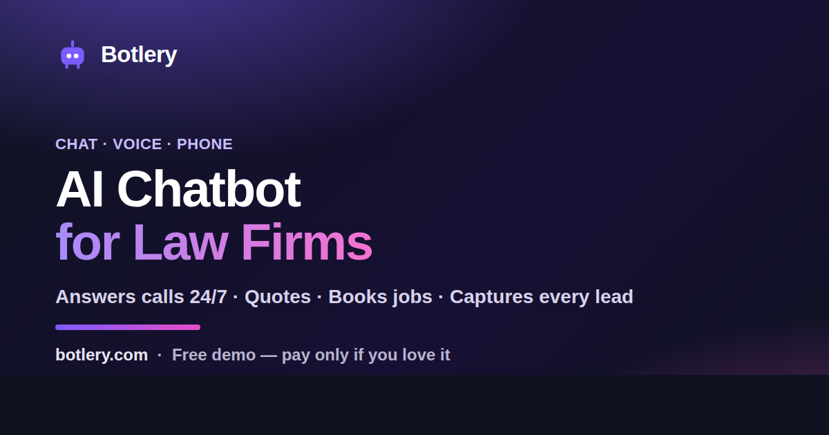 AI Chatbot for Law Firms — 24/7 Client Intake