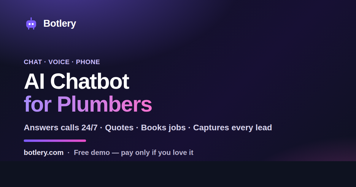 AI Chatbot for Plumbers — 24/7 Website Lead Capture