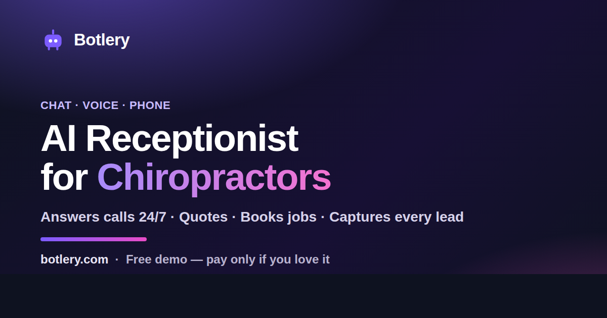 AI Receptionist & Voice Agent for Chiropractors