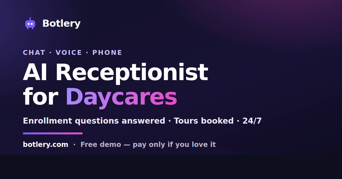 AI receptionist for daycares