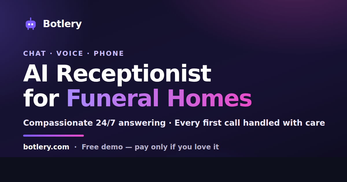 AI receptionist for funeral homes