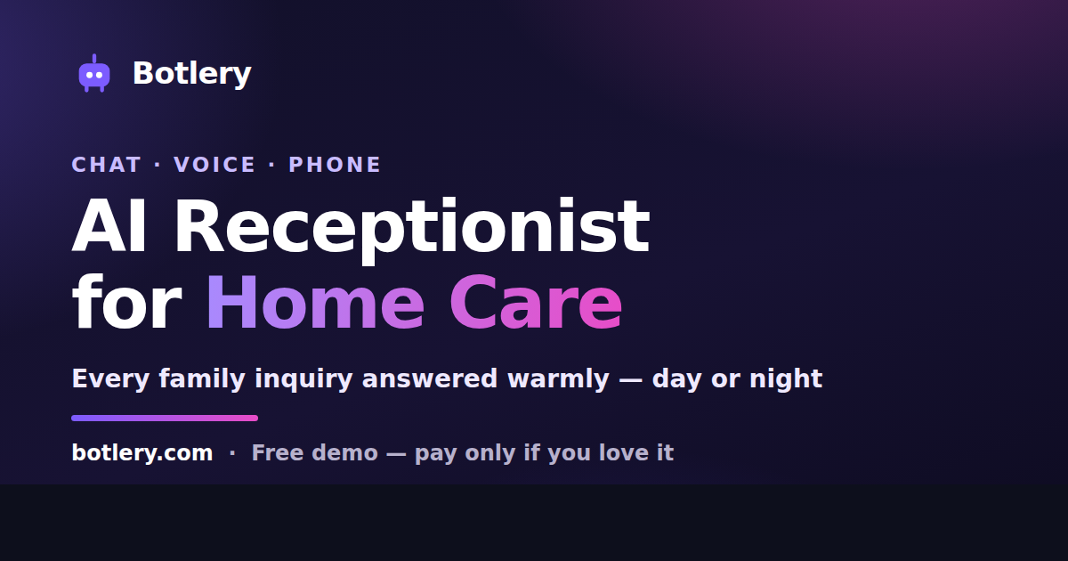 AI receptionist for home care agencies