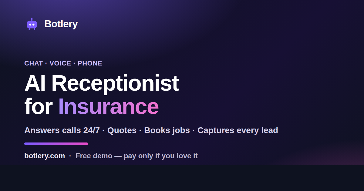 AI Receptionist & Voice Agent for Insurance Agencies