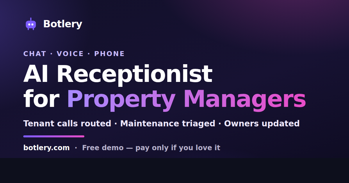 AI receptionist for property managers