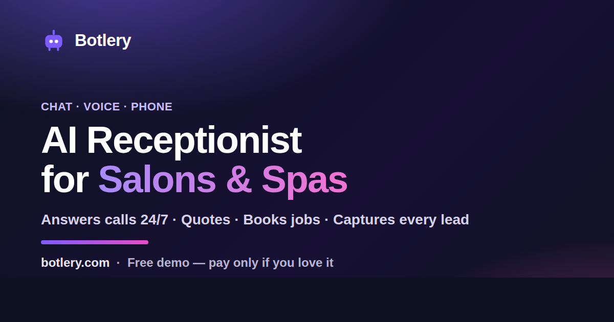 AI Receptionist & Voice Agent for Salons & Spas