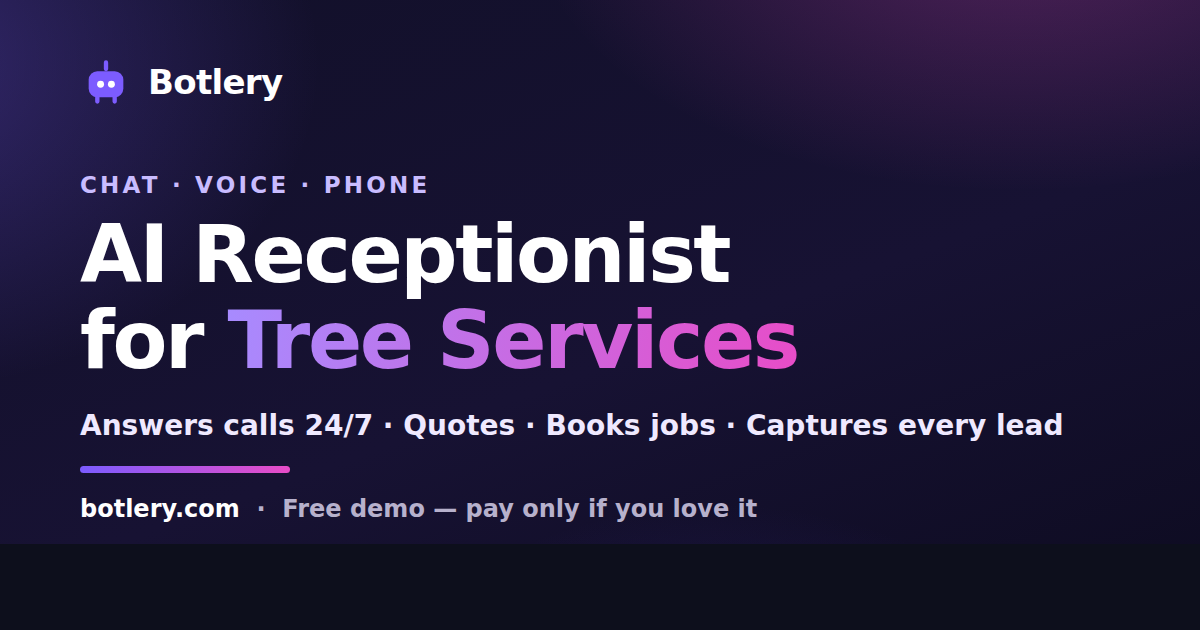 AI receptionist for tree services